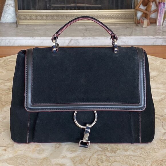 Zara Basic Collection Suede Satchel Bag - Picture 3 of 12